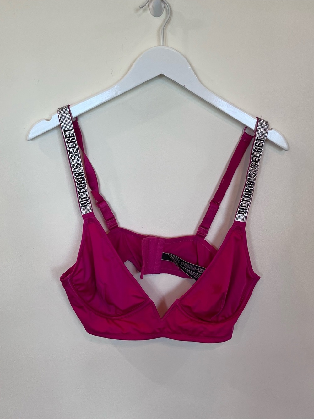 Victoria's Secret Fuchsia Bra with Embellished Straps